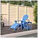Sedia Giardino Poggiapiedi E Tavolo Adirondack Hdpe Blu Acqua - Foto miniatura 1