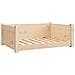 Cuccia Per Cani 75,5x55,5x28 Cm In Legno Massello Di Pino - Foto miniatura 1