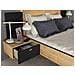 Letto Con Comodini 2 Cassetti Con Led 140 X 190 Cm Naturale E Nero - Sulof - Foto miniatura 3