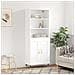 Credenza Bianca 69,5x34x180 Cm In Legno Multistrato - Foto miniatura 1