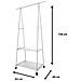 Appendiabiti Donkey Majestic Home 160x55x42 Cm 2 Ripiani, 1 Barra Superiore Bianco - Foto miniatura 4