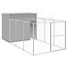 Casetta Cani Corsa Grigio Chiaro 214x457x181 cm Acciaio Zincato - Foto miniatura 1