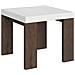 Tavolo Allungabile 90x90/246 Cm Roxell Mix Piano Bianco Frassino - Gambe Noce - Bianco Frassino /quercia Natura - Foto miniatura 1