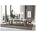 Tavolo Allungabile 90x90/246 Cm Roxell Mix Piano Bianco Frassino - Gambe Noce - Bianco Frassino /quercia Natura - Foto miniatura 3