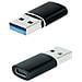 10.02.0012 adattatore per inversione del genere dei cavi USB C USB A Nero - Foto miniatura 1