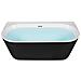 Vasca Da Bagno Harvey 170 X 80 Cm Nero /bianco - Foto miniatura 3