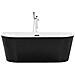 Vasca Da Bagno Harvey 170 X 80 Cm Nero /bianco - Foto miniatura 5