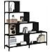 Libreria A 4 Gradini Nera 139x33,5x149 Cm In Legno Multistrato - Foto miniatura 1