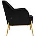 Runa Sedia Imbottita Con Rivestimento In Velluto Nero - Foto miniatura 3
