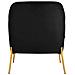 Runa Sedia Imbottita Con Rivestimento In Velluto Nero - Foto miniatura 5