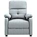 Poltrona Reclinabile In Tessuto Grigio Chiaro - Foto miniatura 3