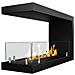 Camino Bioetanolo Da Parete Biocamino Da Incasso 1,5 Lt Riscaldamento 30 M2, Bruciatore In Acciaio Con Vetro Temperato - 90 Cm Nero - Foto miniatura 1