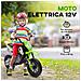 Moto Elettrica per Bambini con Rotelle e Indicatore di Carica, in PP e Metallo, 107x56x70 cm, Verde - Foto miniatura 3