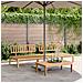 Divani Centrali Da Giardino Pallet 2pz Legno Massello Di Acacia - Foto miniatura 1