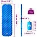 Materasso Campeggio Gonfiabile 1 Persona Blu Marino 190x58x6 cm - Foto miniatura 6