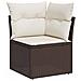 Set di Sofà da Giardino  10 Pezzi con Cuscini Polyrattan Marrone, Divano da Giardino  2 Posti con Cuscini Polyrattan Marrone - Foto miniatura 7