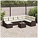 Set Divano da Giardino 9 Pezzi con Cuscini Rattan Polietilene Marrone, Divano da Giardino 2 Posti con Spazio di Stoccaggio e Cuscini Rattan Polietilene Marrone - Foto miniatura 2