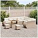 Set Divano da Giardino in 12 Pezzi con Cuscini Beige Rattan Poli Acacia,  Set da Pranzo da Giardino in 3 Pezzi con Cuscini Beige Rattan Poli Acacia - Foto miniatura 3