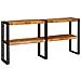 Tavolo Consolle 160x33x75 cm Legno Massello Ruvido di Mango - Foto miniatura 5