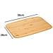 Tagliere In Legno Bambù 38x28cm Superficie Ampia Ecologico, Beige - Foto miniatura 5
