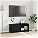 Supporto TV Rovere nero 90 x 35 x 40 cm Legno multistrato - Foto miniatura 2