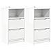 Comodini 2 pcs Bianco Lucido 40 x 30 x 467 cm Legno multistrato - Foto miniatura 1