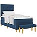 Letto a molle con materasso Blu 80 x 200 cm Tessuto - Foto miniatura 1