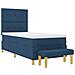 Letto a molle con materasso Blu 80 x 200 cm Tessuto - Foto miniatura 7