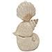 Scultura Conchiglia Sand In Resina Beige Effetto Sabbia - Foto miniatura 3