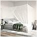 Zanzariera per letto 156 maglia 3 pcs Bianco Poliestere - Foto miniatura 4
