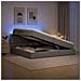 Letto con contenitore LED e materasso Grigio Scuro 200 x 200 cm - Foto miniatura 4