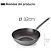 63233 - Wok in ferro, wok in ferro 100% naturale con rivestimento antiaderente a tre strati - Foto miniatura 2