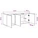 Mobile TV da Parete HEESCH 102 x 33 x 40 cm Rovere Sonoma - Foto miniatura 8