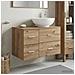 Set di mobili per il bagno 2 pz Rovere Artigianale - Foto miniatura 3