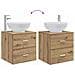 Set di mobili per il bagno 2 pz Rovere Artigianale - Foto miniatura 9