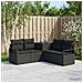 Set di divani 5 pz Nero Rattan sintetico e Acciaio - Foto miniatura 3