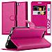 Custodia Compatibile Con Huawei P10 In Rosa Vivo - Coperchio Protettiva Con Chiusura Magnetica, Funzione Stand E Tasca Per Le Carte - Foto miniatura 1