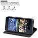 Custodia Compatibile Con Htc Desire 626g In Bruno Caffè - Coperchio Protettiva Con Chiusura Magnetica, Funzione Stand E Tasca Per Le Carte - Foto miniatura 6