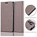 Custodia Compatibile Con Htc Desire 626g In Bruno Caffè - Coperchio Protettiva Con Chiusura Magnetica, Funzione Stand E Tasca Per Le Carte - Foto miniatura 9