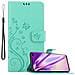 Custodia Compatibile Con Samsung Galaxy S10 Plus In Turchese Fiore - Coperchio Protettivo In Design Floreale Con Chiusura Magnetica, Funzione Stand E Slot Per Carte - Foto miniatura 1