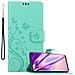 Custodia Compatibile Con Samsung Galaxy S10 Plus In Turchese Fiore - Coperchio Protettivo In Design Floreale Con Chiusura Magnetica, Funzione Stand E Slot Per Carte - Foto miniatura 4