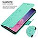 Custodia Compatibile Con Samsung Galaxy S10 Plus In Turchese Fiore - Coperchio Protettivo In Design Floreale Con Chiusura Magnetica, Funzione Stand E Slot Per Carte - Foto miniatura 7