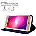Custodia Compatibile Con Lg X Power 2 In Classy Blu Scuro - Coperchio Protettiva Con Chiusura Magnetica, Funzione Stand E Tasca Per Le Carte - Foto miniatura 3