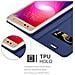 Custodia Compatibile Con Lg X Power 2 In Classy Blu Scuro - Coperchio Protettiva Con Chiusura Magnetica, Funzione Stand E Tasca Per Le Carte - Foto miniatura 5