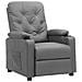 Poltrona Reclinabile Grigia In Similpelle - Foto miniatura 1