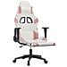 Sedia Da Gaming Con Poggiapiedi Bianco E Rosa In Similpelle - Foto miniatura 3