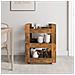 Carrello Da Cucina Rovere Fumo 60x45x80 Cm Legno Multistrato - Foto miniatura 3