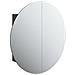 Armadio da Bagno con Specchio Rotondo e LED Nero 54x54x17,5 cm - Foto miniatura 2