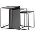 Set De 3 Tavolini In Metallo Colore Nero. - Foto miniatura 1