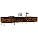 Mobile Porta Tv Rovere Fumo 150x36x30 Cm In Legno Multistrato - Foto miniatura 4